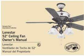 lonestar 52 ceiling fan owner s manual
