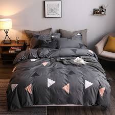 cotton grey bedding sets with duvet