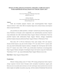 Laporan hasil pelaksanaan tugas bidang pengawasan diskop ukm ntb dinas koperasi ukm prov ntb. Pdf Tinjauan Pelaksanaan Rapat Anggota Tahunan Rat Pada Koperasi Di Kalimantan Timur Tahun 2017