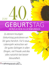 Die besten wünsche zum geburtstag! Schlichte Geburtstagskarte Mit Sonnenblumen Zum 40 Geburtstag Geburtstagsspruche Welt