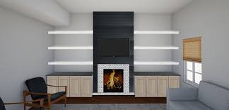living room fireplace wall design