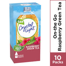 Crystal Light Raspberry Green Tea On The Go Powdered Drink Mix 10 Ct 0 09 Oz Packets Walmart Com Walmart Com