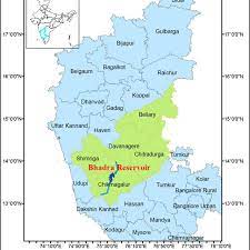 It is the second largest river in peninsular india, rises in the western ghats at an altitude of 1337 m. Location Map Of Bhadra River Basin Download Scientific Diagram