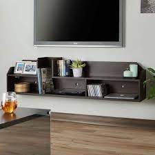 Walnut Particle Board Floating Tv Stand
