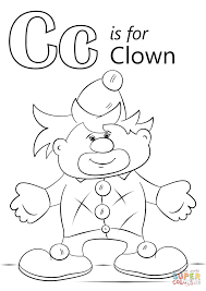 Free printable preschool coloring pages. Letter C Is For Clown Coloring Page Free Printable Coloring Pages Alphabet Coloring Pages Abc Coloring Pages Letter C Coloring Pages