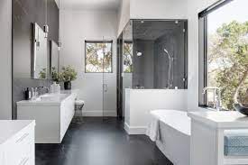 15 perfect black floors for bathrooms