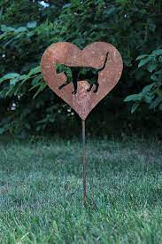 Rustic Metal Pet Memorial Garden Stake