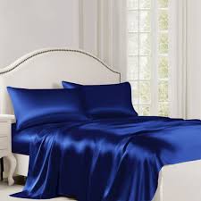 Royal Blue Silk Flat Sheet
