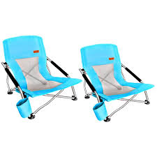 It's lightweight and folds flat for easy carrying and packing. Low Beach Chairs Wayfair