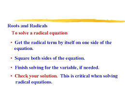 Algebra 2 Unit 8 Roots And Radicals Roots