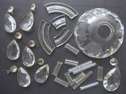 Vintage Glass Chandelier Parts Bulk Lot