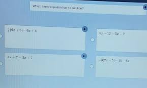 which linear equation has no solution