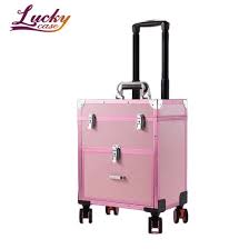 rolling makeup case with 4 wheels and