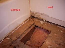 floor joists under bath tub are rotten