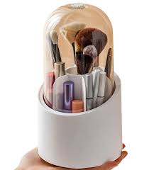 rotating makeup brush holder