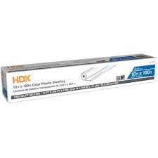 Hdx 10 Ft X 100 Ft Clear 4 Mil Plastic Sheeting