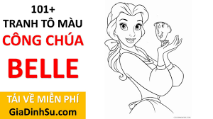 MIỄN PHÍ] download 101+ tranh tô màu công chúa Belle cho bé - Người đẹp và  quái vật - Giadinhsu.com | tranh tô màu công chúa | Hướng dẫn vẽ tranh đẹp