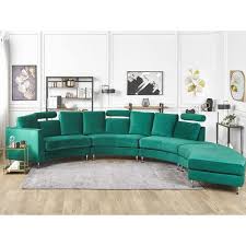 Curved Sectional Sofa With Ottoman And