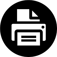 Download Printer Icon - Print Icon Png Circle - Full Size PNG Image - PNGkit