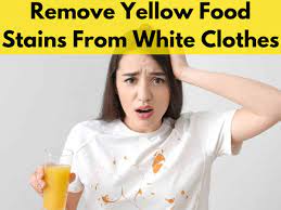 how to remove yellow food stains from