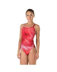 Nwt 84 Speedo Endurance Ice Flow Drill Back Red One Piece