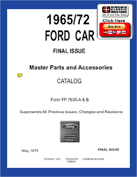 Demo 1965 72 Ford Car Master Parts And Accessory Catalog