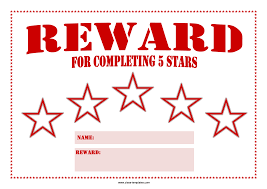 5 Star Reward Chart Templates At Allbusinesstemplates Com