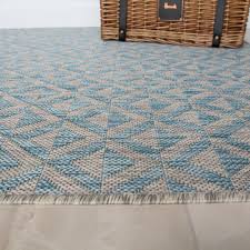 blue grey flatweave rug outdoor patio