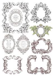 baroque frames set free vector file