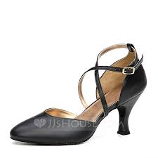 Womens Real Leather Heels Ballroom Dance Shoes 053153266