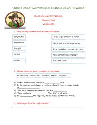 Through engaging reading and interactive activities, students get a comprehensive look at tornadoes. Pecos Bill And The Tornado Worksheet