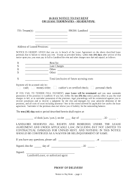 notice to vacate nc template fill out