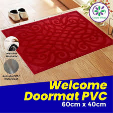 welcome doormat pvc 60cm x 40cm home