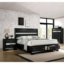 Foa Laren 3 Piece Black Wood Bedroom