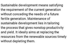 what is sustainable development means