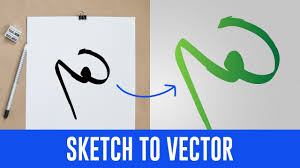 turn hand drawing into vector shape