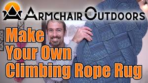 how to make a climbing rope rug using