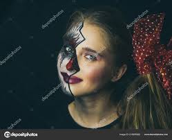 portrait of a in makeup halloween