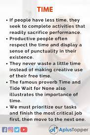 Essay on Time | Essay on Value of Time for Students and Children in English  - A Plus Topper