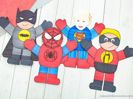 We have so many cardboard cutouts of superheroes that people can hardly come to our site and leave with just one. Mix And Match Superhero Craft Printable Superhero Template Messy Little Monster
