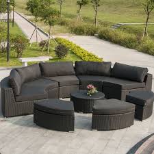 outdoor space modern black sofa set