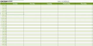 Excel Template Daily Schedule Template By Excelmadeeasy