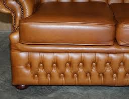 Leather Tufted Chesterfield Sofa