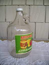 One Gallon Apple Cider Glass Jug