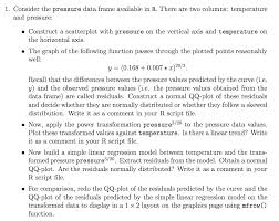 solved 1 consider the pressure data
