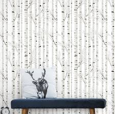 Birch Tree Wall Paper Removable L