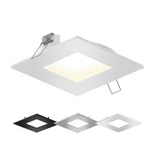 Illume Lighting 6 In Color Selectable New Construction Or Remodel Ic Rated Recessed Integrated Led Square Kit I Ccmdsqpn6 The Home Depot
