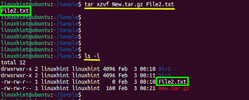 extract tar gz files on ubuntu 22 04