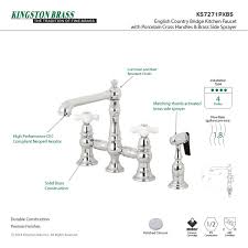 American standard 11 brizo 78 central brass 16 chicago faucet. Kingston Brass English Country 8 Bridge 4 Hole Kitchen Faucet With Sp Directsinks