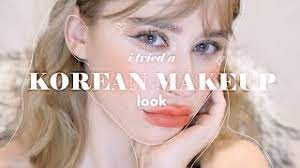 korean makeup look on white